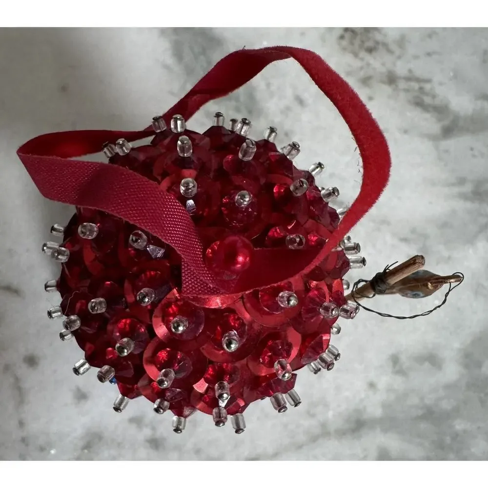 Vtg 70s The Littlest Choir Boy Collectors Sequin Christmas Ornament Gena Kinder
